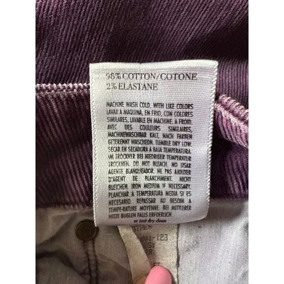 Mother The Looker Corduroy Skinny Pants in Violet Womens Size 30 - Picture 11 of 12